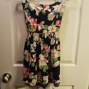 Strapless Floral Dress